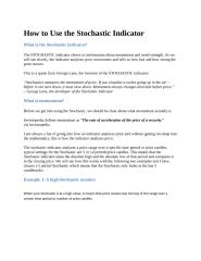 How to Use the Stochastic Indicator.docx
