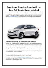 Why Sarthi Cab is the Best Cab Service in Ahmedabad.pdf