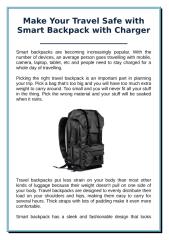 Make Your Travel Safe with Smart Backpack with Charger.docx