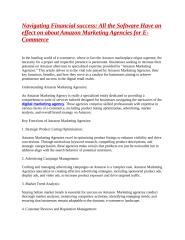 Navigating Financial success All the Software Have an effect on about Amazon Marketing Agencies for E-Commerce.docx