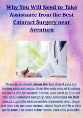 Why You Will Need to Take Assistance from the Best Cataract Surgery near Aventura.docx