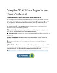 Caterpillar C13 KCB Diesel Engine Service Repair Shop Manual (1).pdf